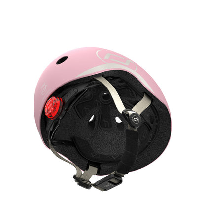 Scoot and Ride Kinderhelm XXS rose mit LED Licht und Größenverstellung — Detailansicht 3