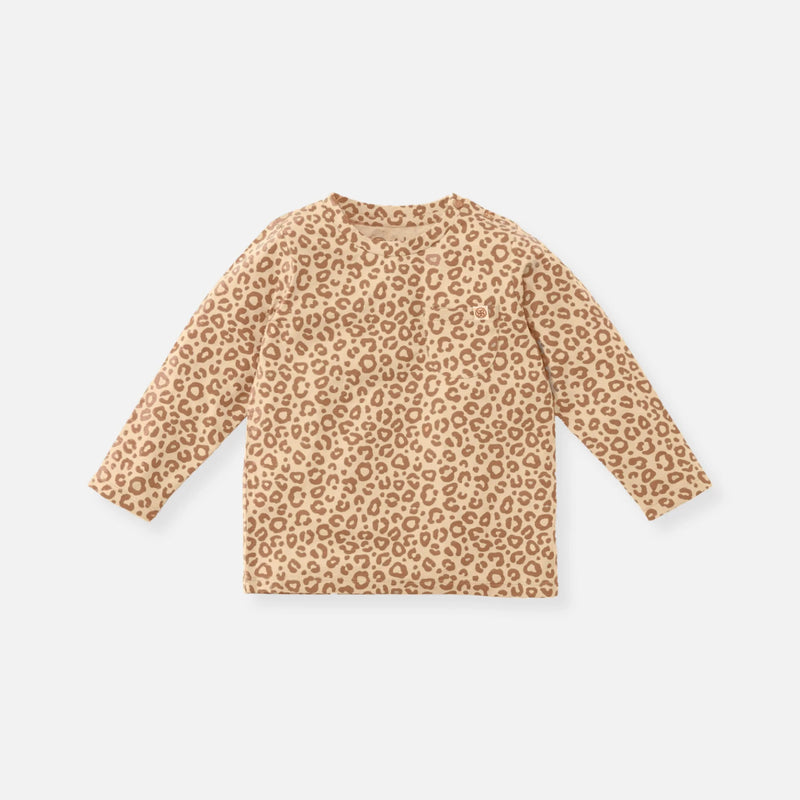 Clpby Langarmshirt in Leopard Brown