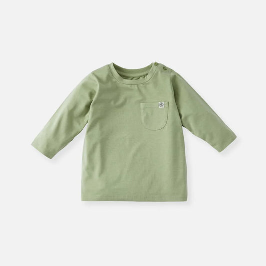 Cloby Langarmshirt in Olive Green