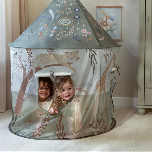 Kriechtunnel Kinder Grün Safari Friends Detailansicht