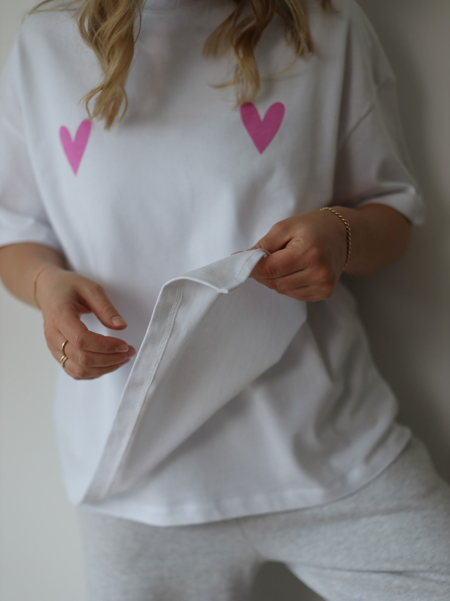 Famvibes Stillshirt Hearts pink