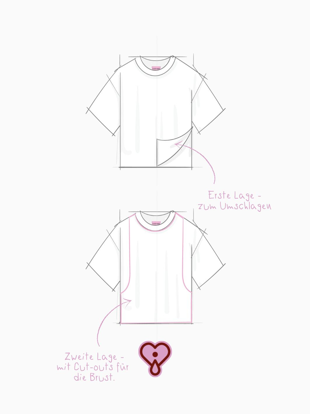 Famvibes Stillshirt Hearts pink