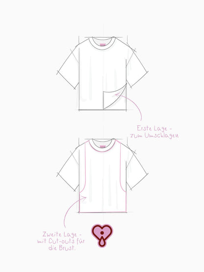 Famvibes Stillshirt Hearts pink