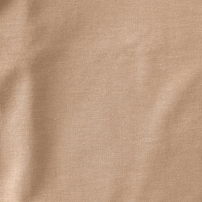 Cloby Langarmshirt in Peanut Brown Material Nahaufnahme