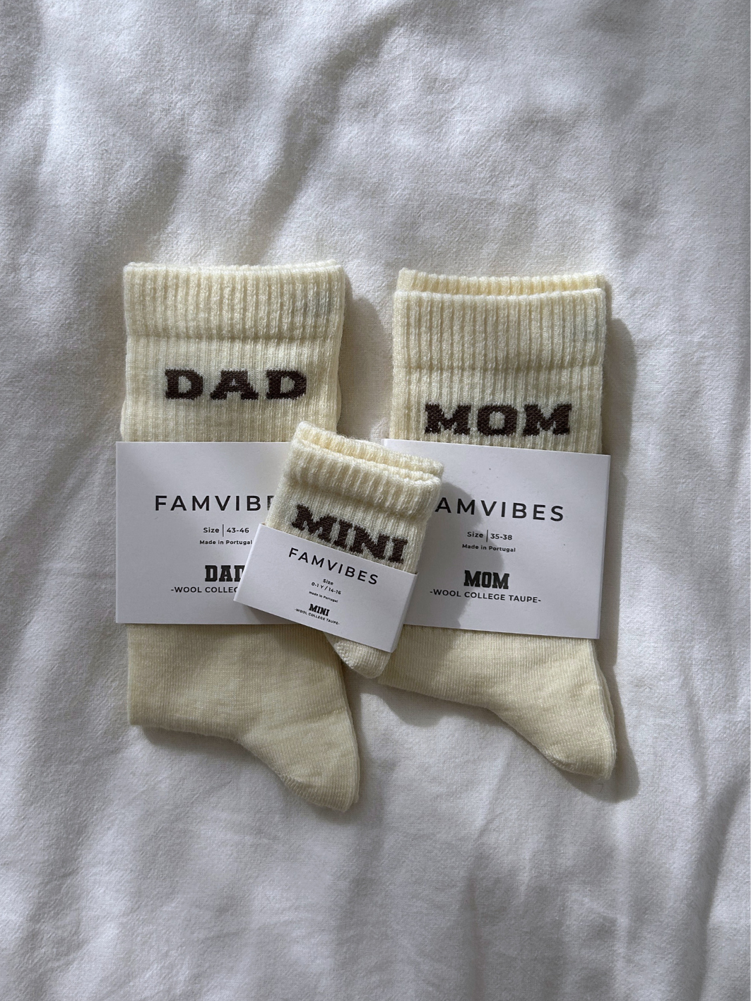 Famvibes Mom College Wollsocken taupe