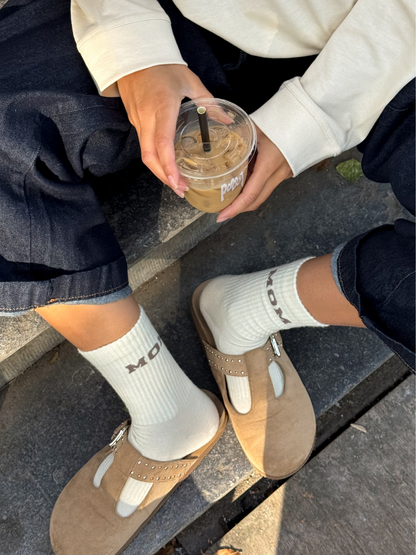 Famvibes Mom College Wollsocken taupe