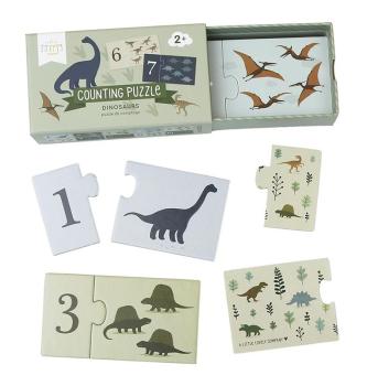 A Little Lovely Company Dinosaurier Puzzle - Lerne zählen 1-10