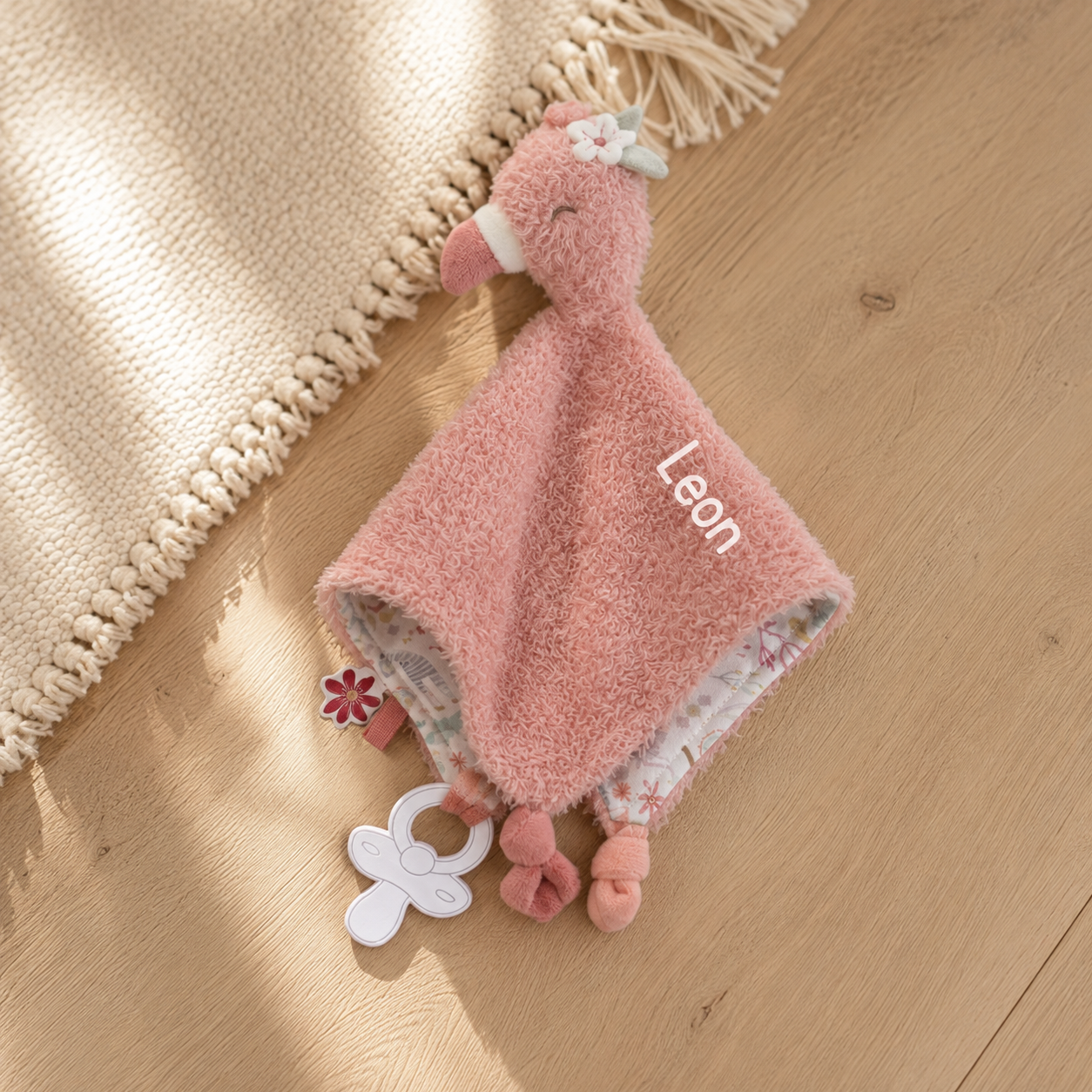 Little Dutch Schmusetuch Flamingo Rosa Safari Friends Personalisiert