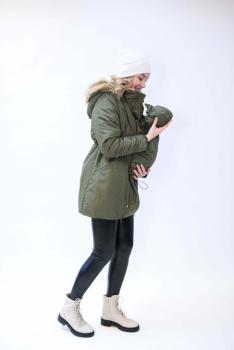 Love2Wait 3-in-1-Parka Umstandsjacke Tragejacke für Schwangerschaft & Stillzeit Olive Grün C212012-054