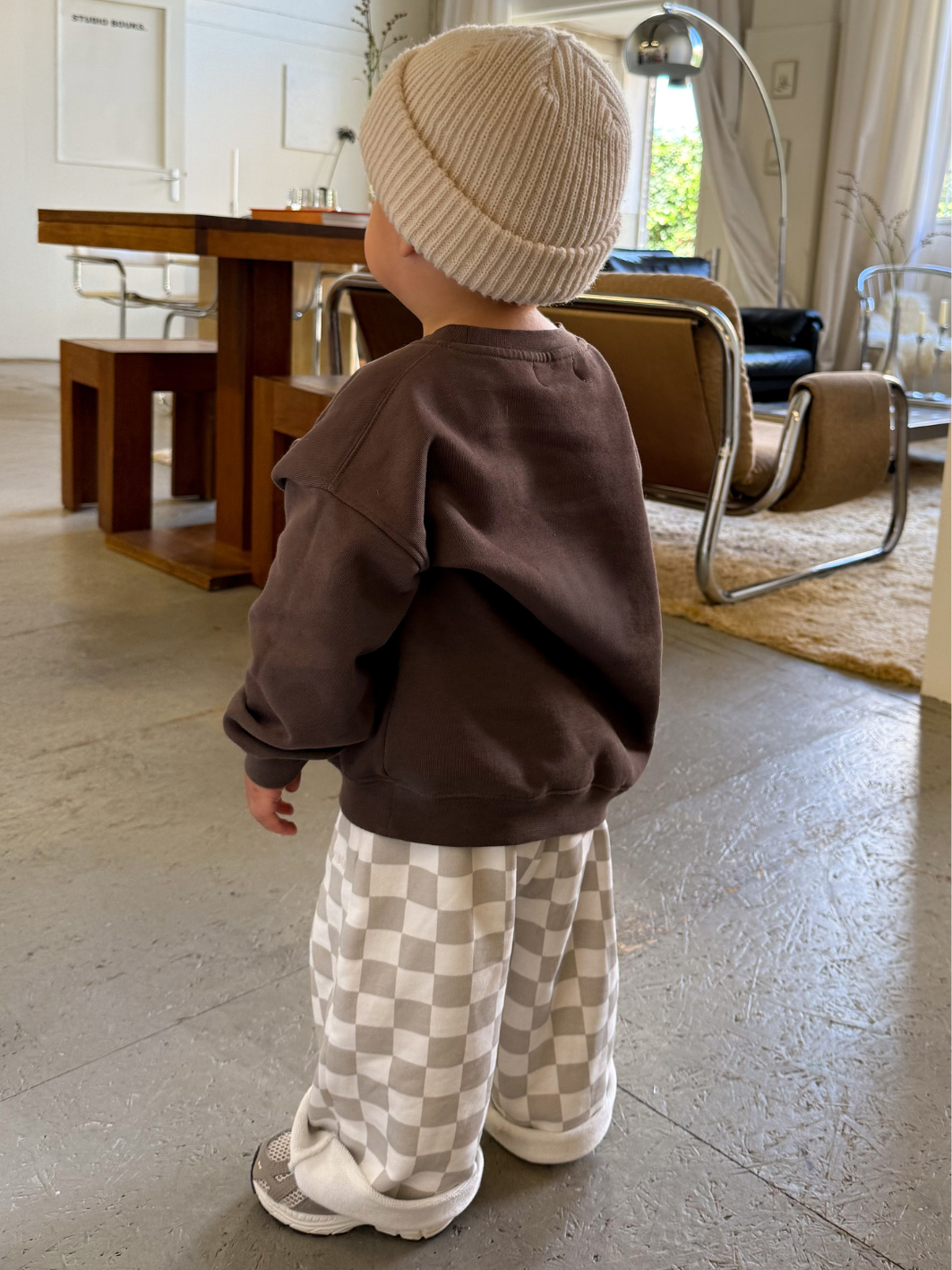 Famvibes Checkered Pants Kids sand
