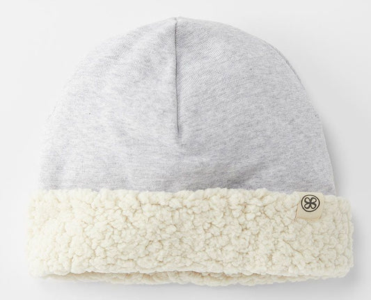 Cloby Teddy Mütze zum wenden grey 6-12 Monate