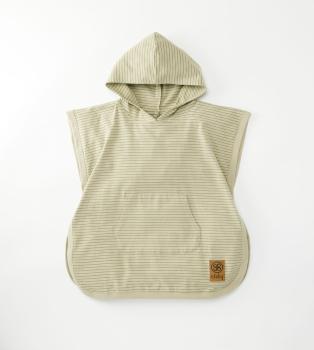 Cloby UV Poncho gestreift Sandy Beach Olivgrün UPF-50+