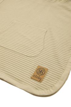 Cloby UV Poncho gestreift Sandy Beach Olivgrün UPF-50+ Detailansicht