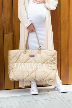 Childhome Family Bag Wickeltasche - gesteppt - beige