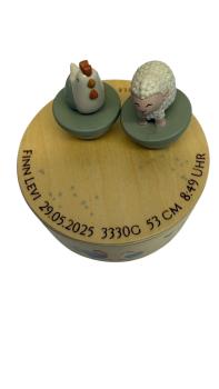 Little Dutch Holz Spieluhr mit tanzenden Figuren Little Farm Funktionen Detail