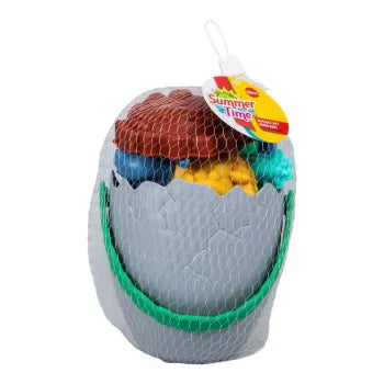 Dino-Ei Strandset – 7-teiliges Summertime Eimerset für Kinder