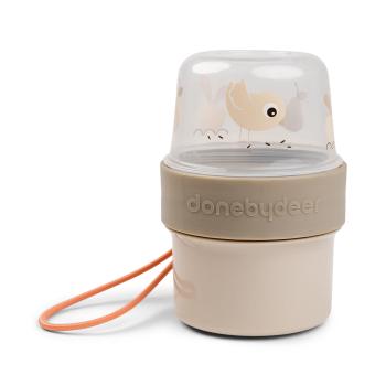 Done by Deer To go 2-way Snack-Behälter klein Birdee Sand