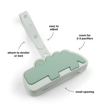 done by deer Schnullertäschchen aus Silikon Croco grün