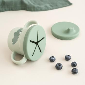 done by deer Foodie Snack & Trinkbecher Set grün - Croco