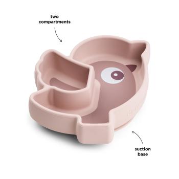 done by deer rosa Snackteller Silikon Stick & Stay Birdee