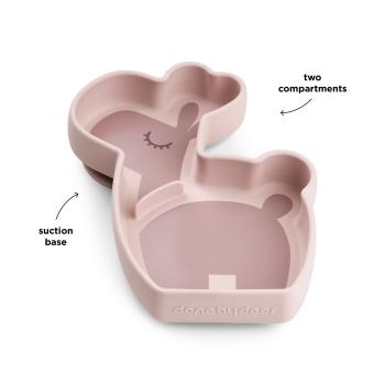 done by deer Silikon Stick & Stay Snackteller Lalee rosa