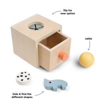 Done by Deer Versteckbox aus Holz Nozo im colour mix mit Verpackung