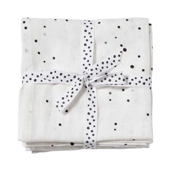 Done by Deer Swaddle 2er Set Dreamy dots white 120x120cm Pucktücher weiss