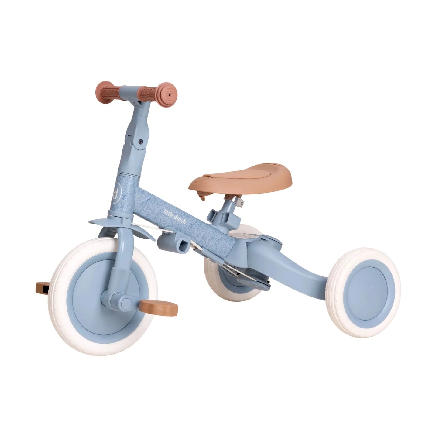 Little Dutch Dreirad 4 in 1 mit Griff Safari Blue blau Funktionen Detail