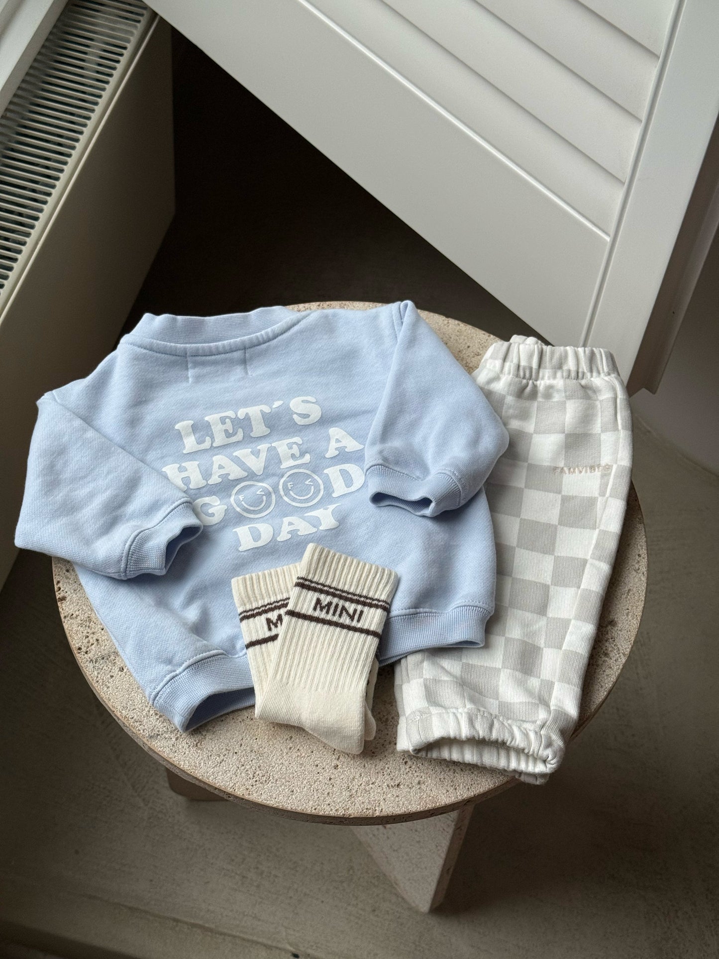 Famvibes Checkered Pants Kids sand