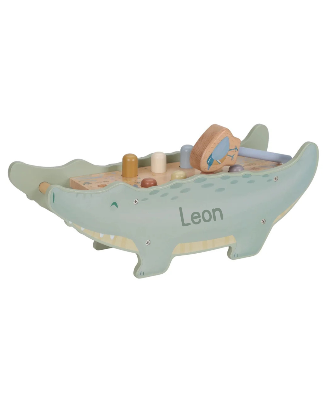 Little Dutch Hammerbank Safari Friends personalisiert zur Taufe mit Namen Leon