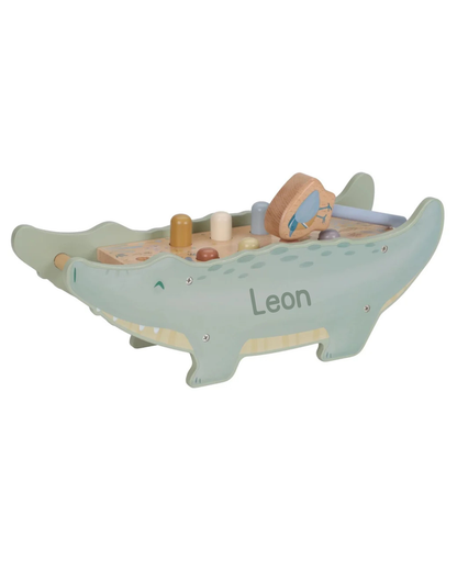 Little Dutch Hammerbank Safari Friends personalisiert zur Taufe mit Namen Leon