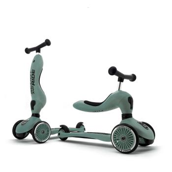 Scoot & Ride Highwaykick 1 forest - 2 in1 Kickboard mit Sitz grün 1-5 Jahre
