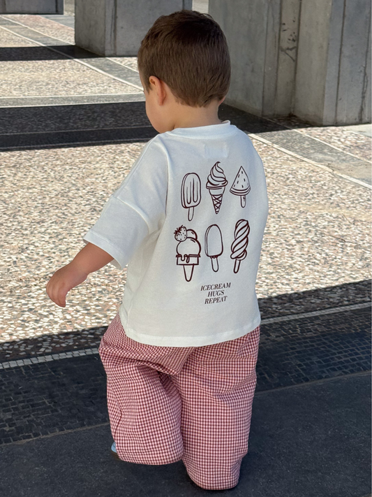 Famvibes Icecream Shirt Baby/Kids burgundy