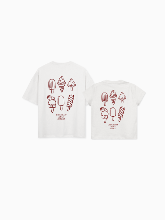 Famvibes Family Set Icecream Shirt burgundy