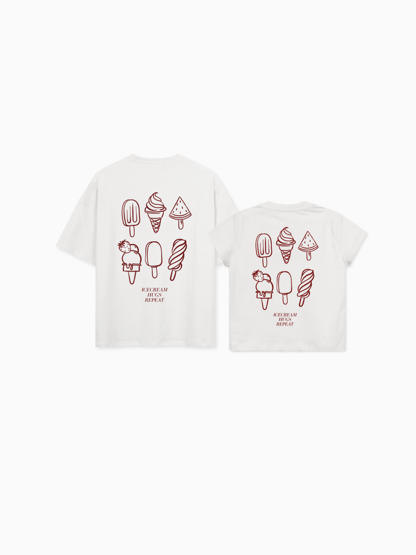Famvibes Family Set Icecream Shirt burgundy
