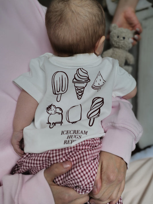 Famvibes Icecream Shirt Baby/Kids burgundy