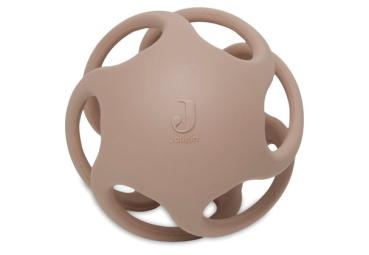 Jollein Ball aus Silikon - sensorischer Baby Spielball Biscuit