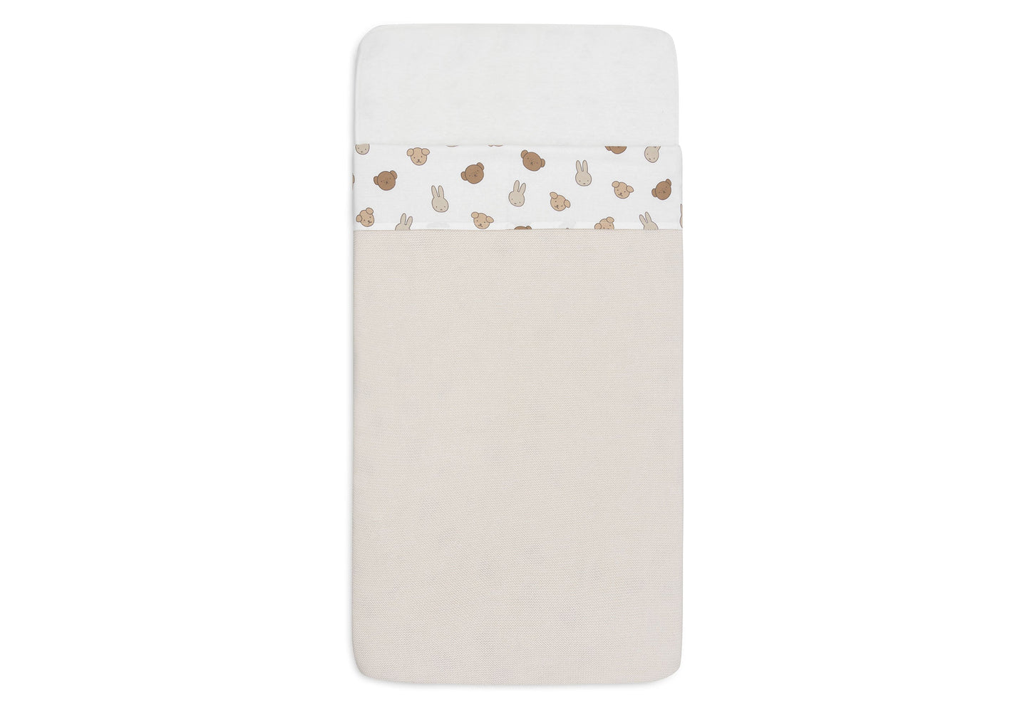 Jollein Bettlaken - Miffy and Friends 008-511-68047 Bettlaken Jollein – Detailaufnahme Material und Verarbeitung
