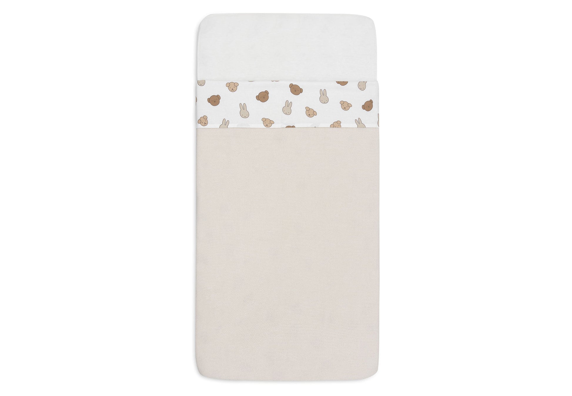 Jollein Bettlaken - Miffy and Friends 008-511-68047 Bettlaken Jollein – Detailaufnahme Material und Verarbeitung