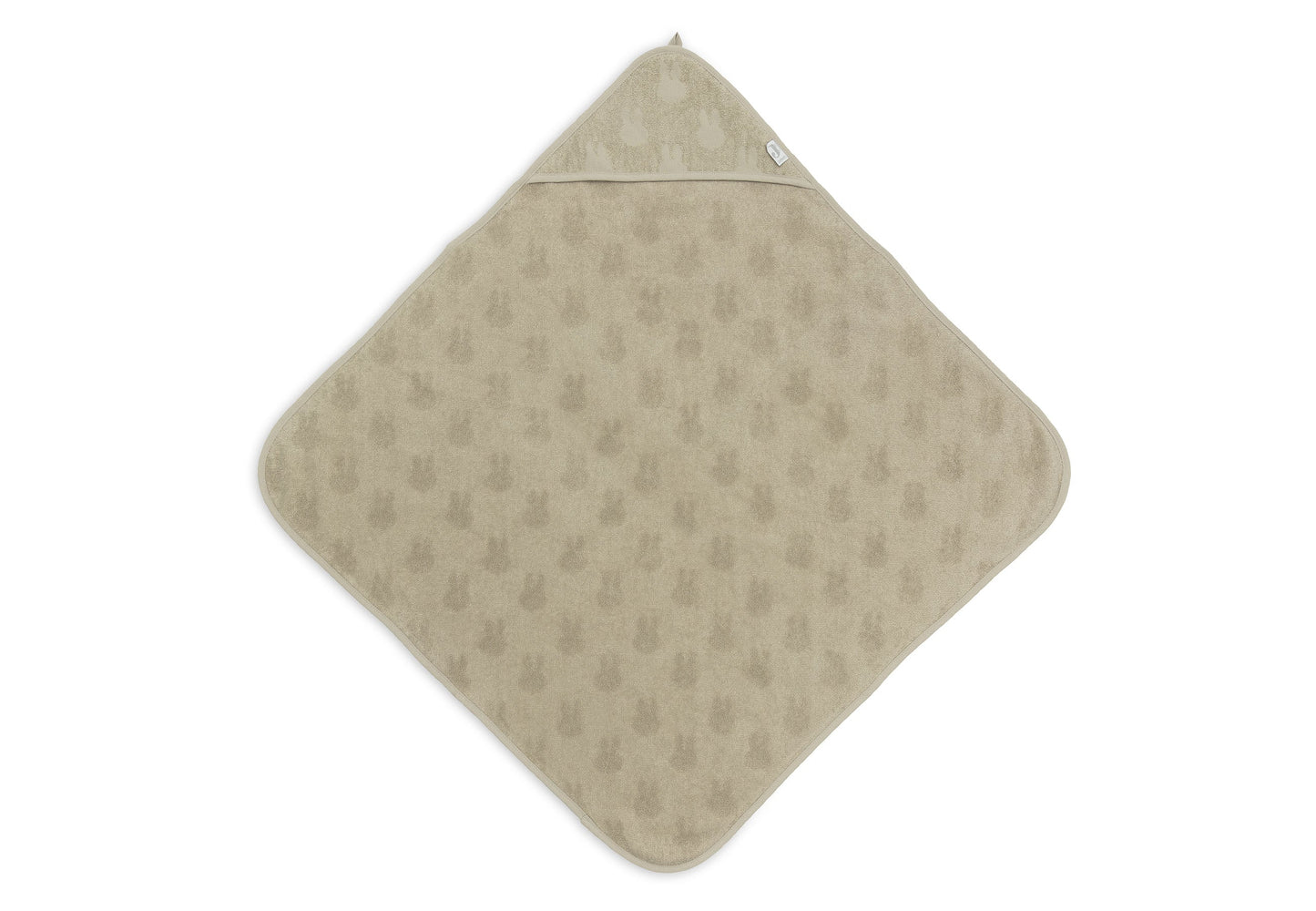 Jollein Kapuzenhandtuch Frottee 75x75cm - Miffy Jacquard 534-514-67087 Kapuzenhandtuch Jollein – Studio Produktbild Frontansicht