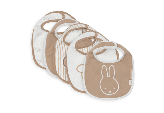 Jollein Lätzchen Jersey Wasserdicht Miffy Heads - 5 Stück 029-566-68111 Lätzchen Jollein – Studio Produktbild Frontansicht