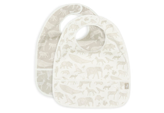 Jollein Lätzchen Wasserdicht - Animals - 2 Stück 029-864-67043 Lätzchen Jollein – Studio Produktbild Frontansicht