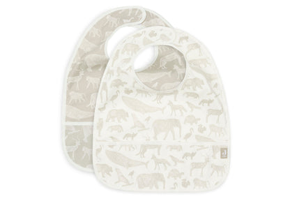 Jollein Lätzchen Wasserdicht - Animals - 2 Stück 029-864-67043 Lätzchen Jollein – Studio Produktbild Frontansicht