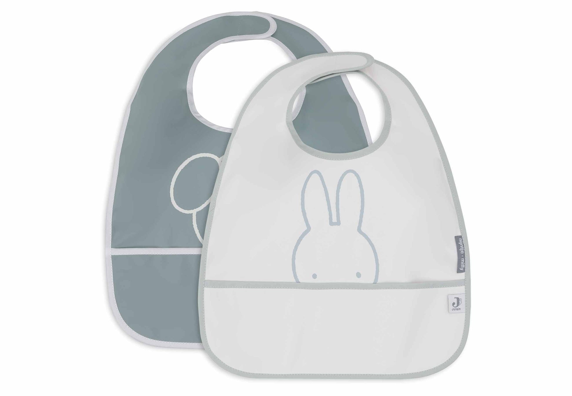 Jollein Lätzchen Wasserdicht - Miffy Peekaboo - 2 Stück 029-864-67099 Lätzchen Jollein – Detailaufnahme Material und Verarbeitung