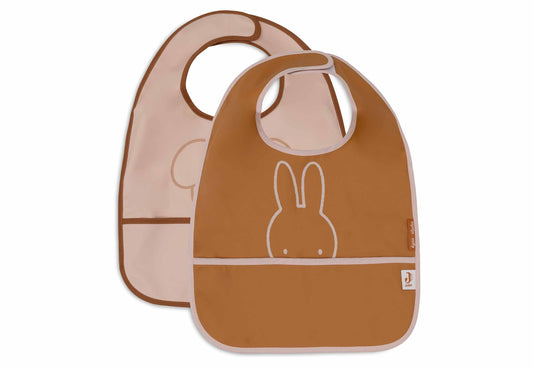 Jollein Lätzchen Wasserdicht - Miffy Peekaboo - 2 Stück 029-864-67099 Lätzchen Jollein – Studio Produktbild Frontansicht
