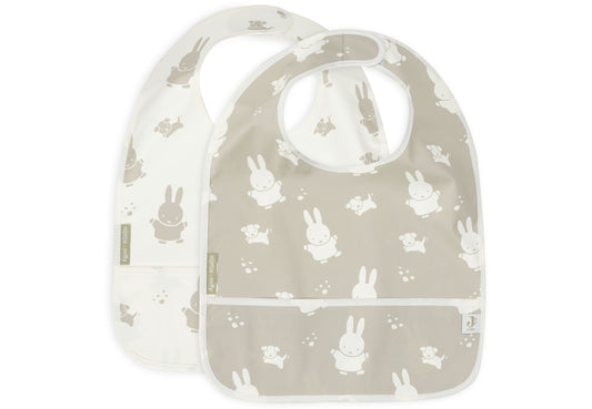 Jollein Lätzchen Wasserdicht - Miffy & Snuffy - 2 Stück 029-864-67091 Lätzchen Jollein – Studio Produktbild Frontansicht