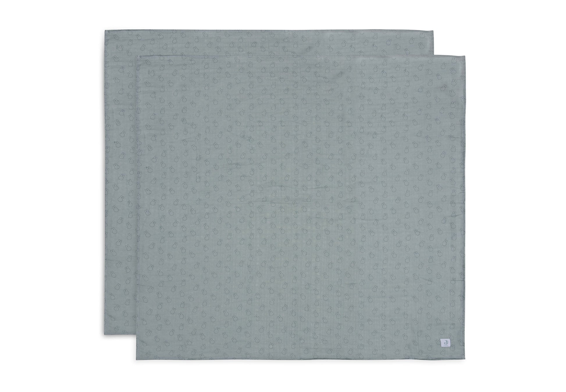 Jollein Mullwindeln 115x115cm - Miffy Silhouettes - 2 Stück 535-852-68067 Tuch Jollein – Detailaufnahme Material und Verarbeitung