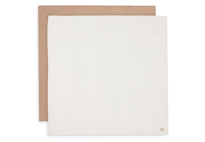 Jollein Mullwindeln Hydrophil 115x115cm - Basic - 2 Stück 535-852-00001 Tuch Jollein – Detailaufnahme Material und Verarbeitung