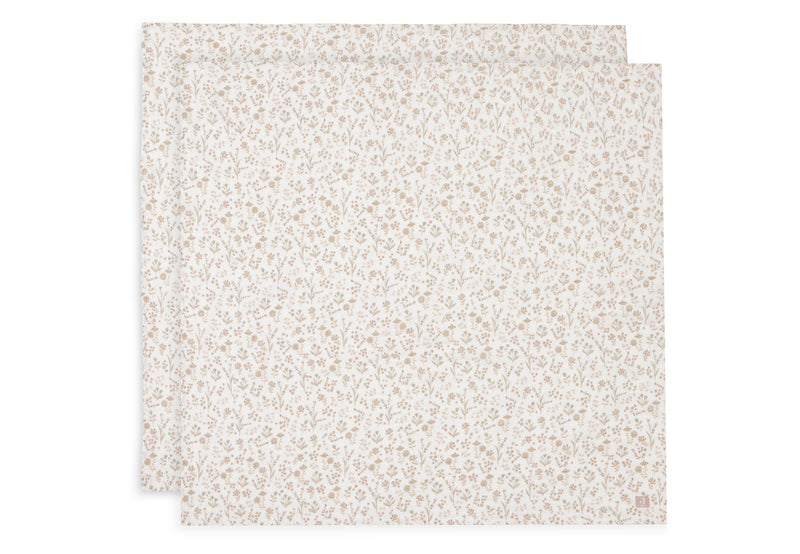 Jollein Mullwindeln Hydrophil 115x115cm - Bloomy - 2 Stück 535-852-68076 Tuch Jollein – Studio Produktbild Frontansicht