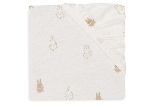 Jollein Spannbettlaken - Jersey - Happy Miffy 511-501-67094 Spannbettlaken Jollein – Detailaufnahme Material und Verarbeitung